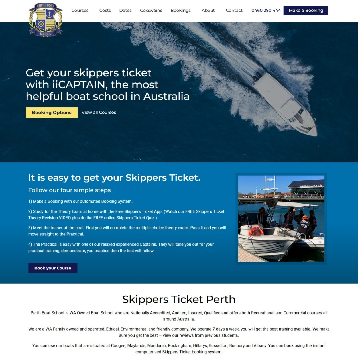 Australian Boat Schools - Booking & Payment Platform